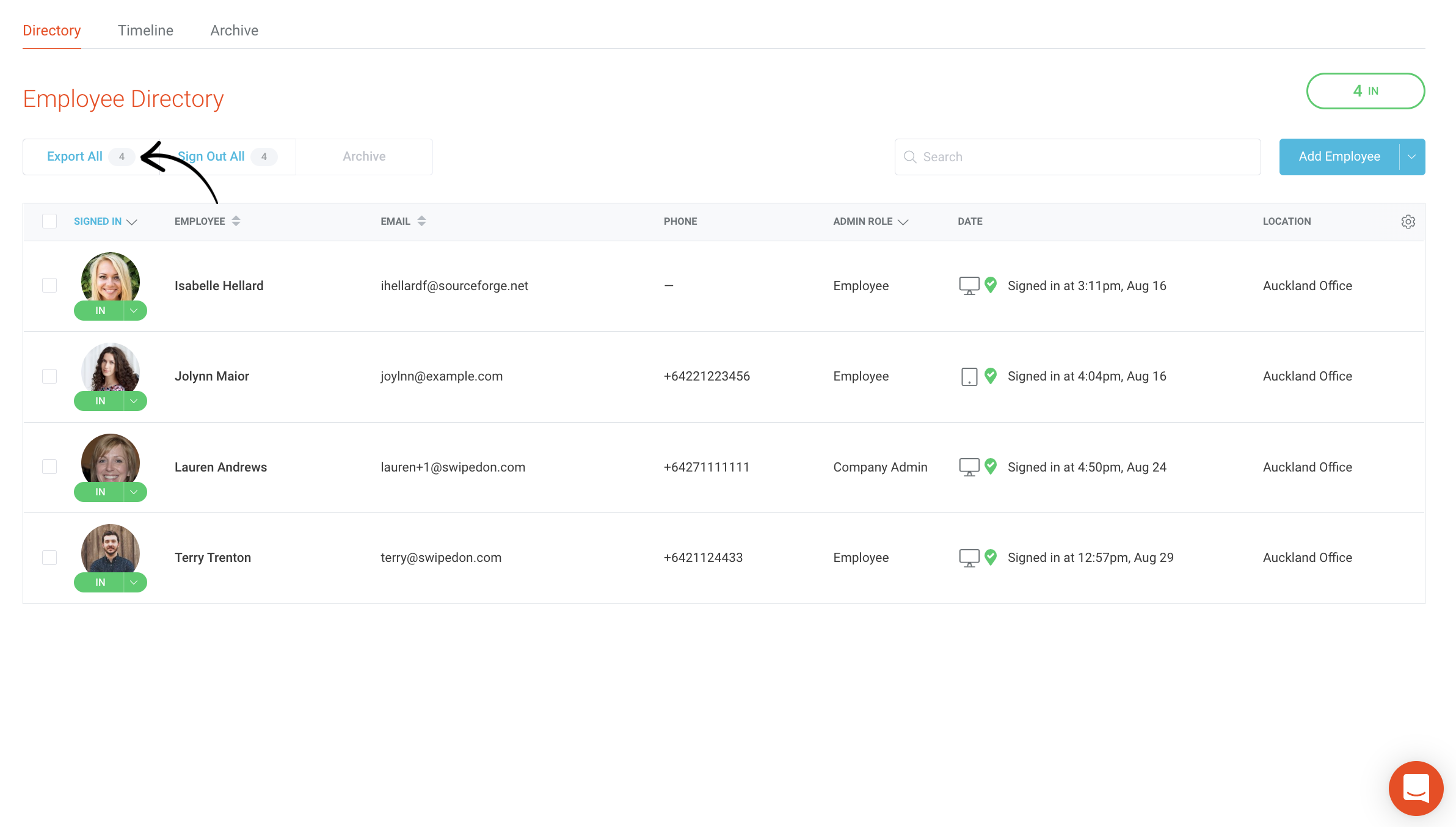 Exporting Employee Data exporting-employee-data